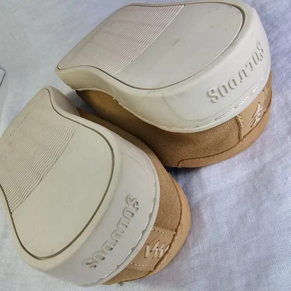 NEAR MINT! Soludos The Ibiza Classic Suede Sneaker 8.5 Camel Beige - Picture 6 of 11